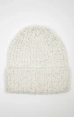 Accessoires<Armand Thiery Bonnet uni avec fils métalliques sequins - Écru