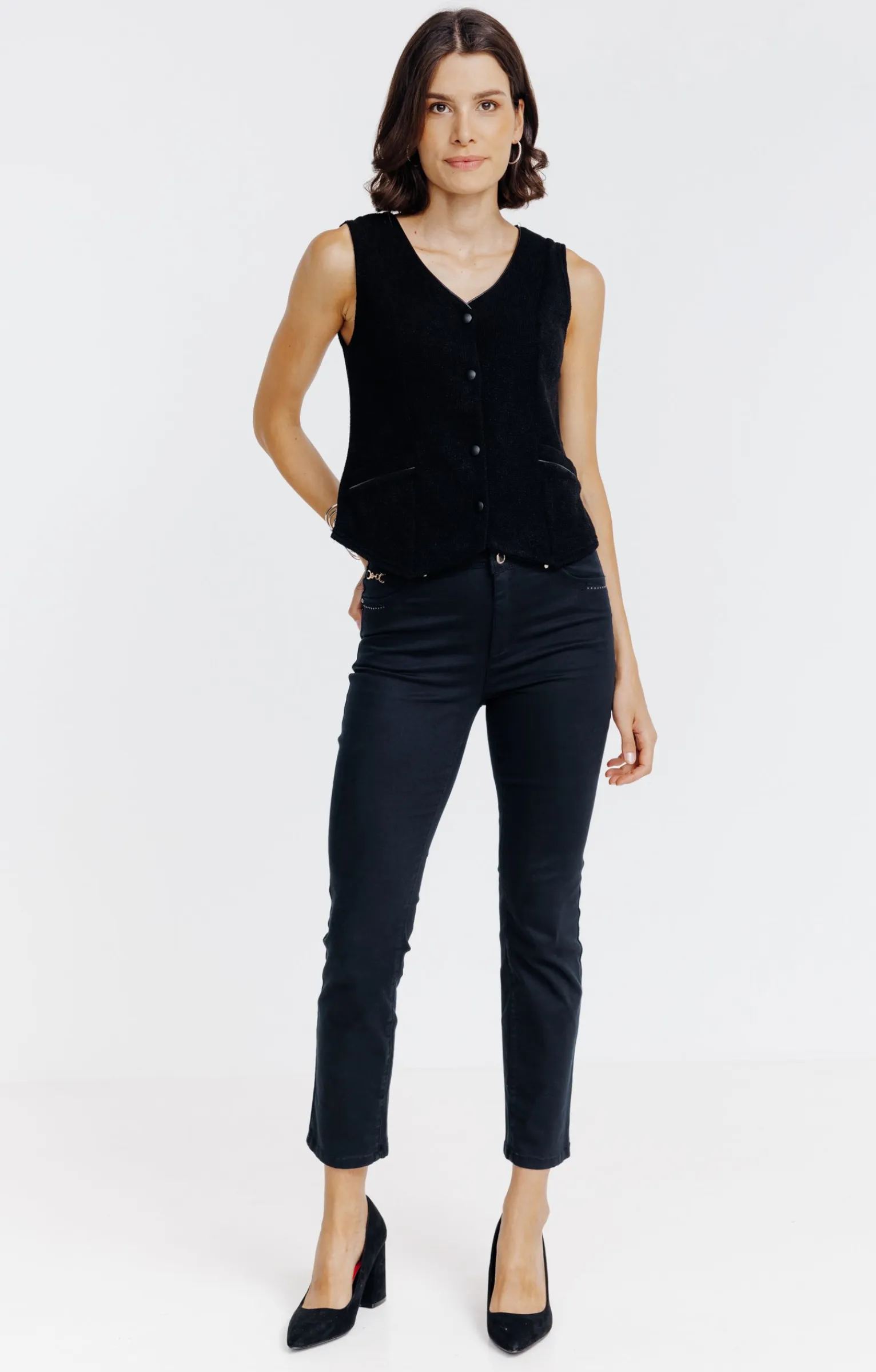 Pulls & Cardigans<Armand Thiery Cardigan boutonné sans manches - Noir
