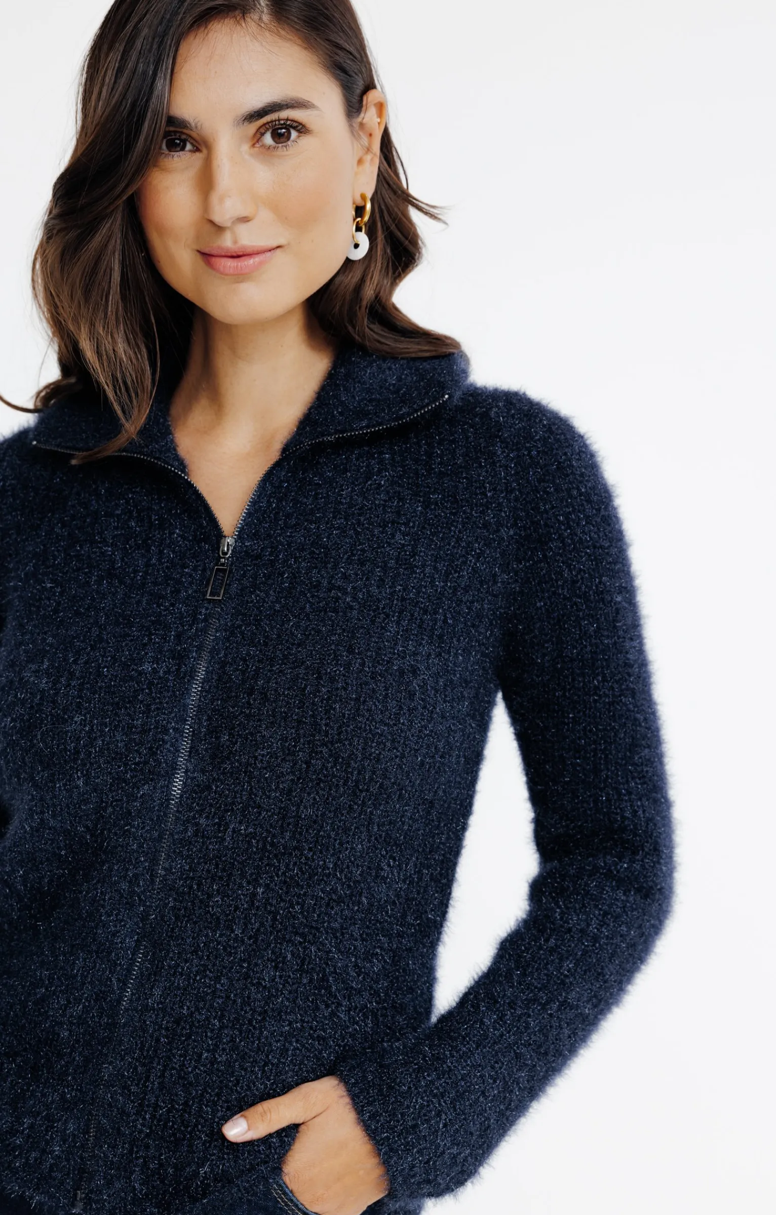 Pulls & Cardigans<Armand Thiery Cardigan col camionneur - Marine