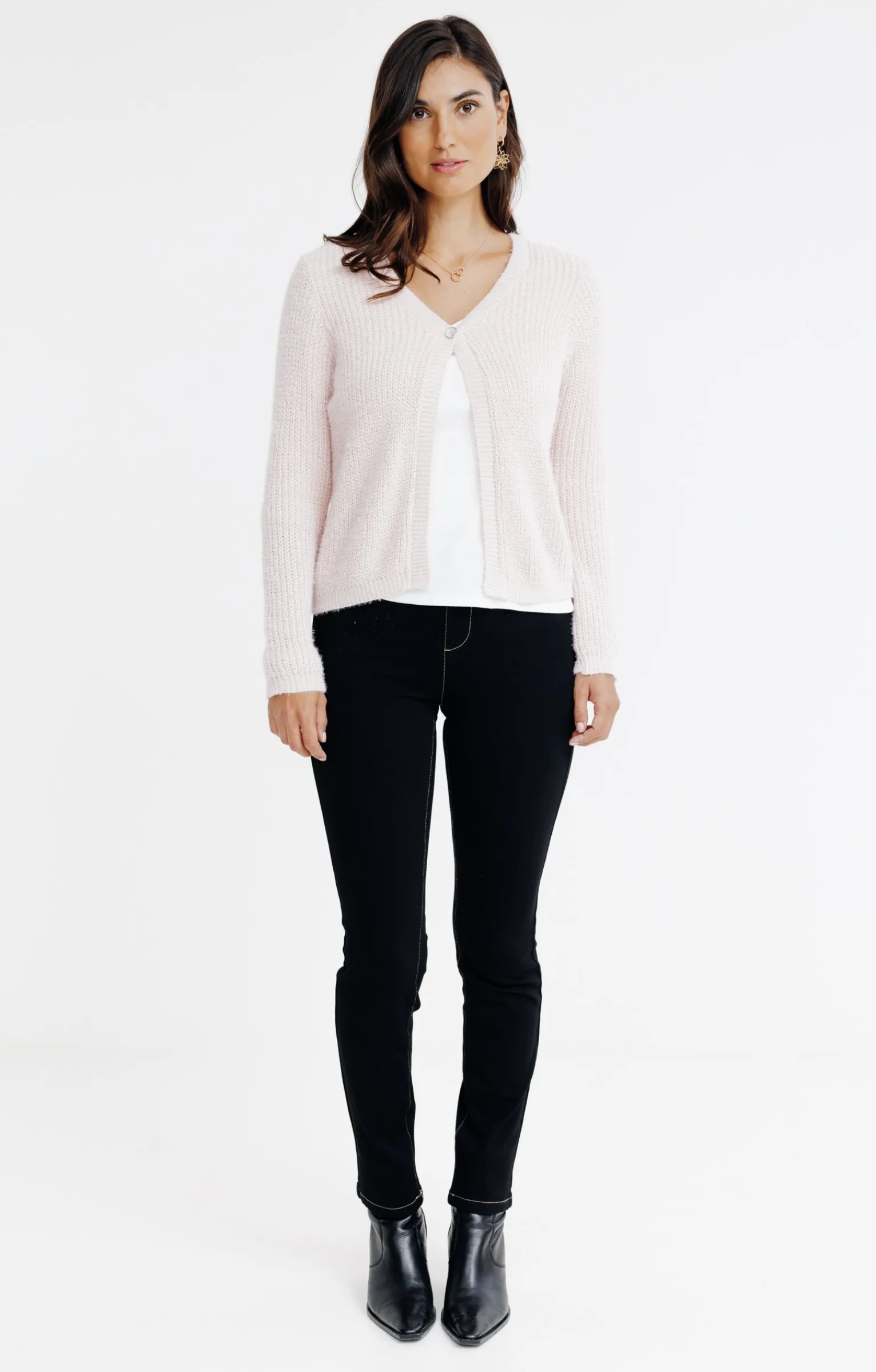 Pulls & Cardigans<Armand Thiery CARDIGAN COTE ANGLAISE - Rose
