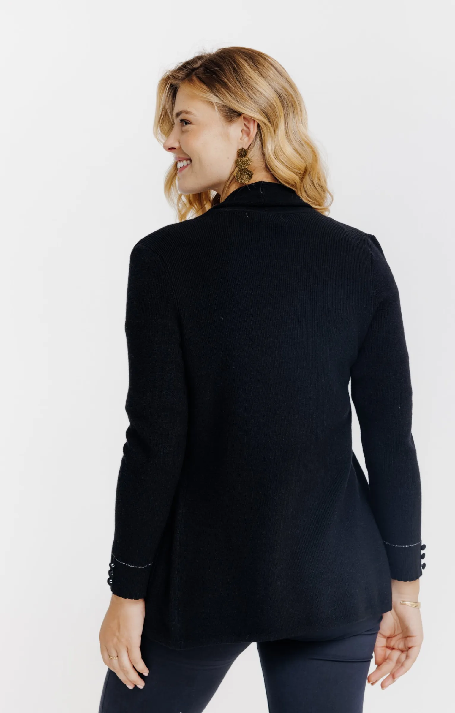 Pulls & Cardigans<Armand Thiery Cardigan côte anglaise - Noir