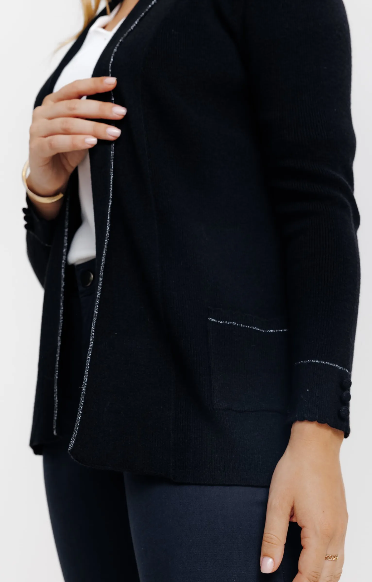 Pulls & Cardigans<Armand Thiery Cardigan côte anglaise - Noir