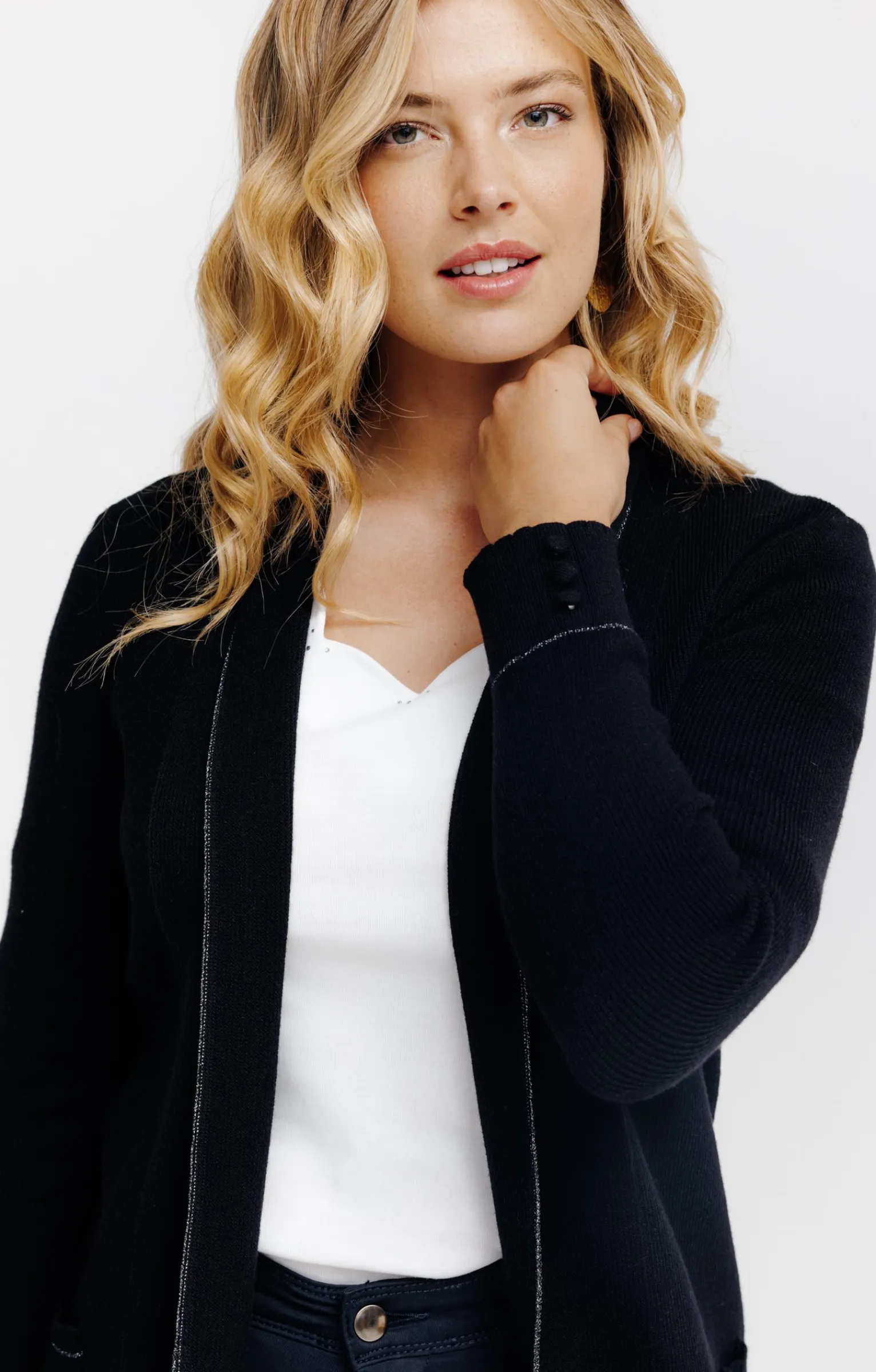 Pulls & Cardigans<Armand Thiery Cardigan côte anglaise - Noir