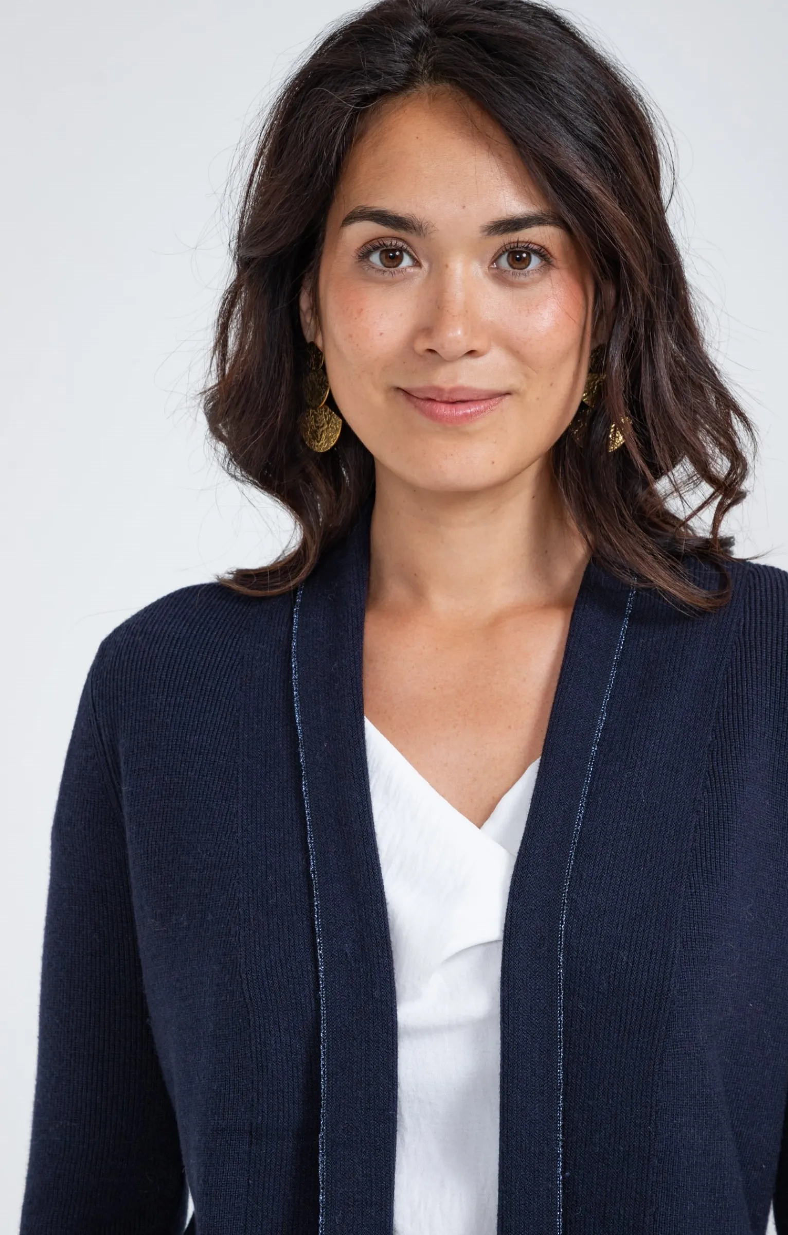 Pulls & Cardigans<Armand Thiery Cardigan côte anglaise - Marine