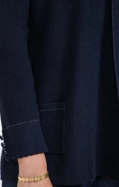 Pulls & Cardigans<Armand Thiery Cardigan côte anglaise - Marine