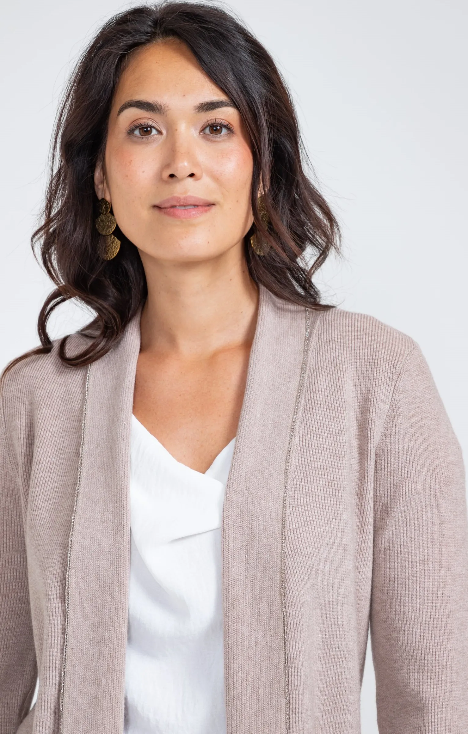 Pulls & Cardigans<Armand Thiery Cardigan côte anglaise - Taupe