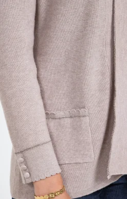 Pulls & Cardigans<Armand Thiery Cardigan côte anglaise - Taupe