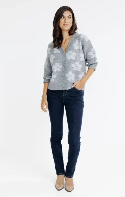 Pulls & Cardigans<Armand Thiery CARDIGAN FANTAISIE ALL OVER - Grismoyen