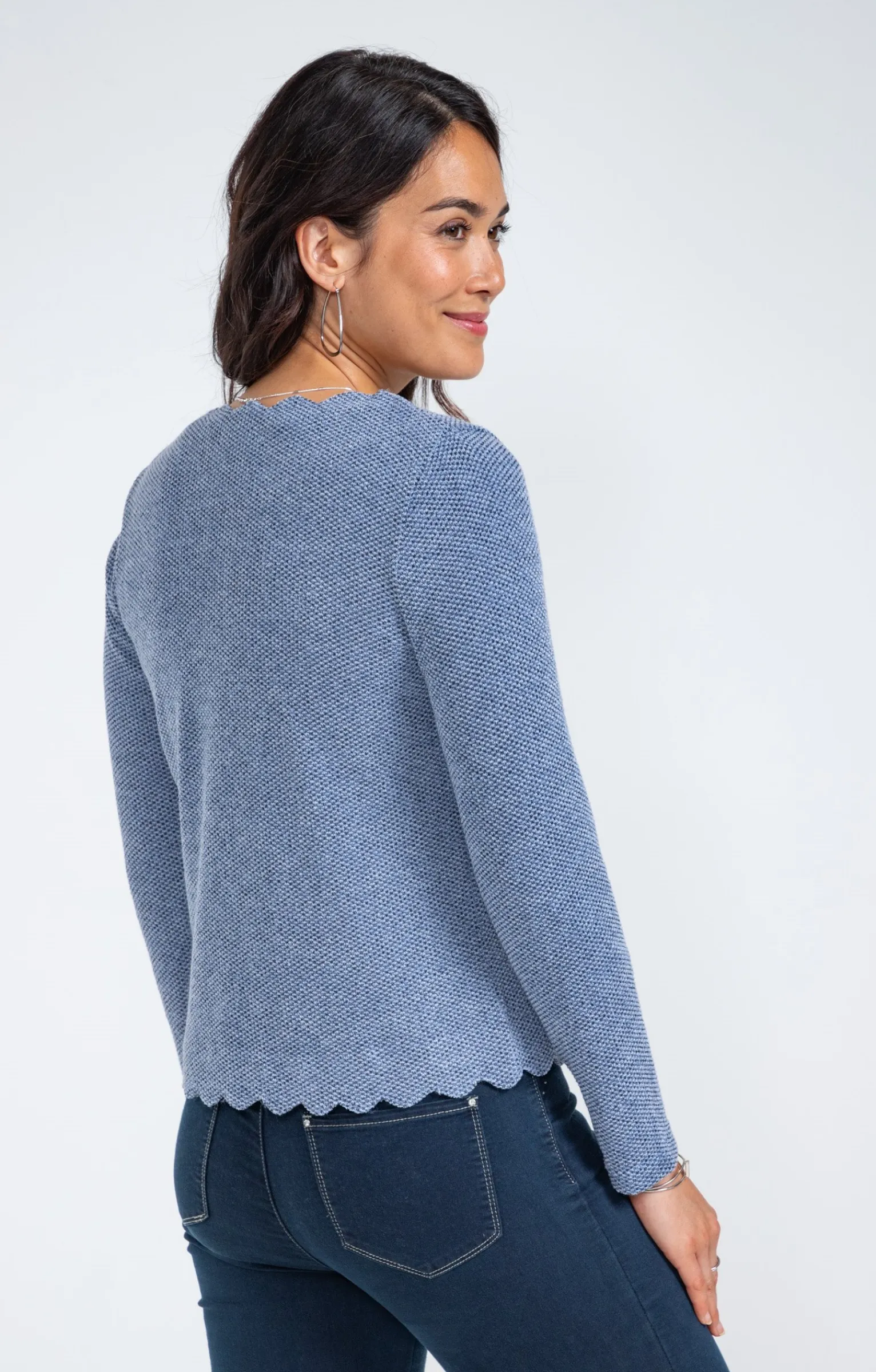 Pulls & Cardigans<Armand Thiery Cardigan festonné - Indigo