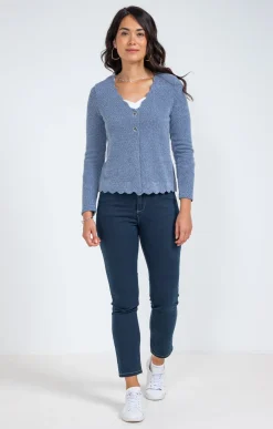 Pulls & Cardigans<Armand Thiery Cardigan festonné - Indigo