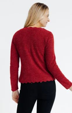 Pulls & Cardigans<Armand Thiery Cardigan festonné - Rouge