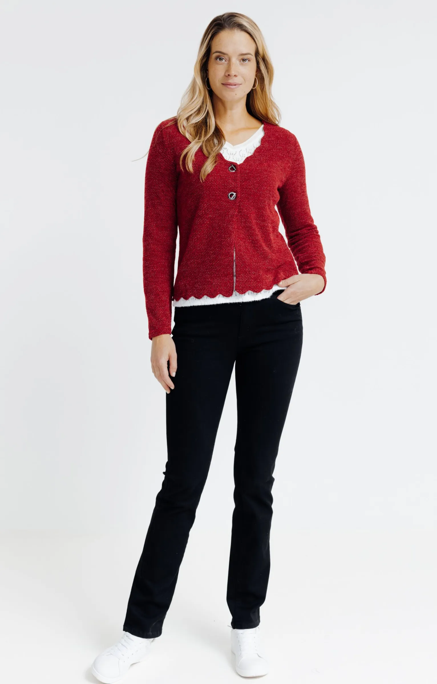 Pulls & Cardigans<Armand Thiery Cardigan festonné - Rouge