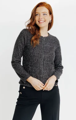 Pulls & Cardigans<Armand Thiery CARDIGAN MAILLE FANTAISIE - Chocolat