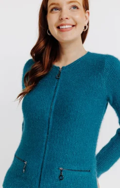 Pulls & Cardigans<Armand Thiery Cardigan maille fluffy - Canard