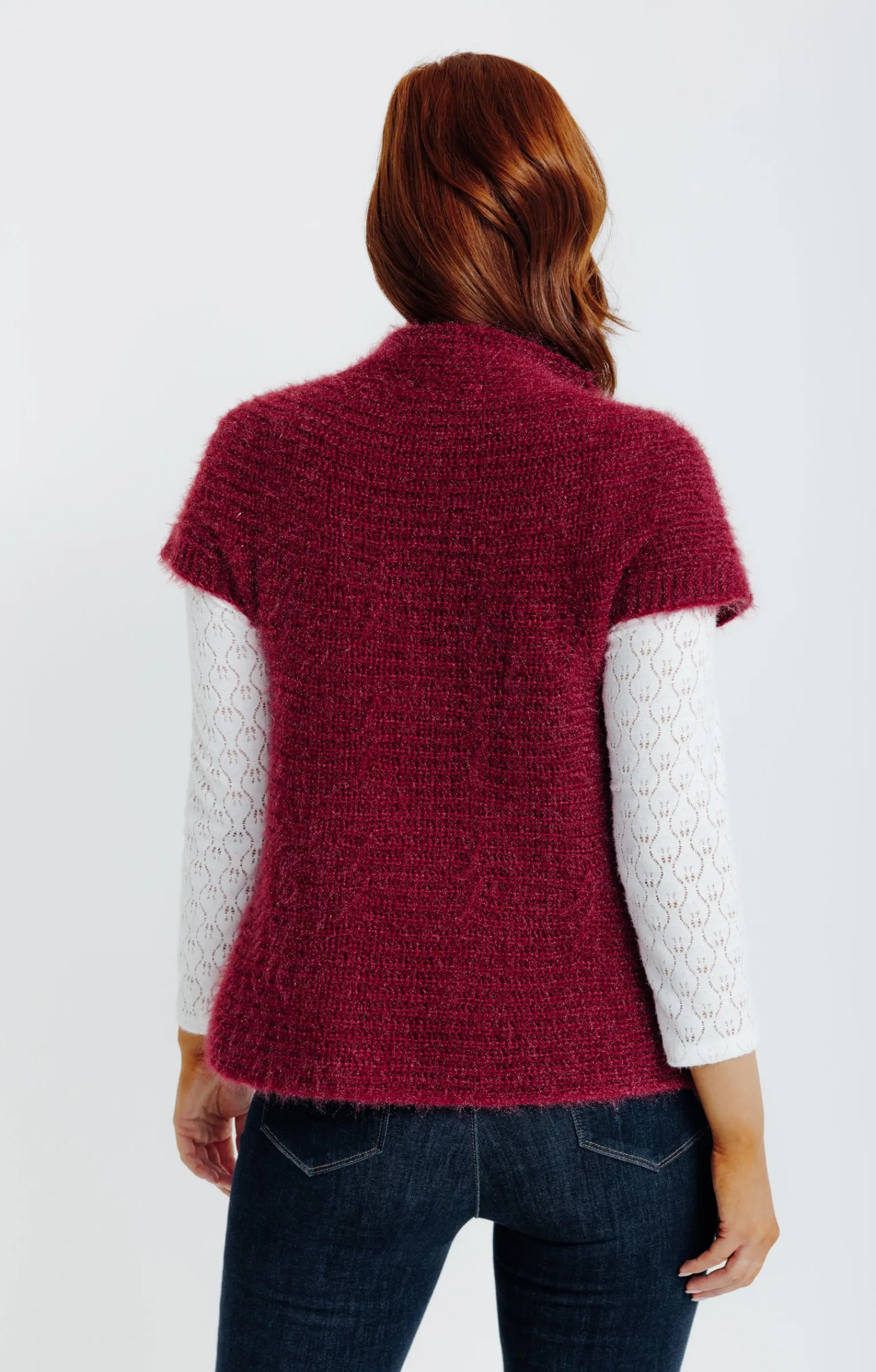 Pulls & Cardigans<Armand Thiery Cardigan maille fluffy - Bordeaux