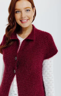 Pulls & Cardigans<Armand Thiery Cardigan maille fluffy - Bordeaux