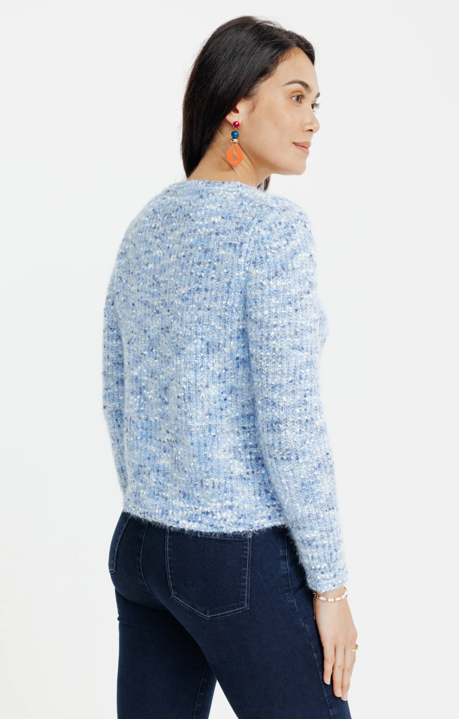 Pulls & Cardigans<Armand Thiery Cardigan maille popcorn - Bleuciel