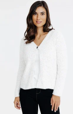 Pulls & Cardigans<Armand Thiery CARDIGAN MATIERE FANTAISIE - Écru