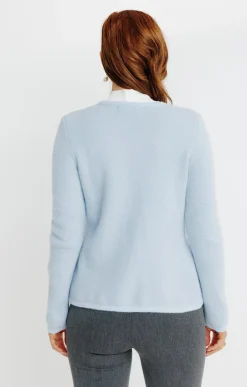Pulls & Cardigans<Armand Thiery CARDIGAN MATIERE FANTAISIE - Bleuciel