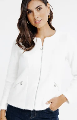 Pulls & Cardigans<Armand Thiery Cardigan matière fantaisie - Écru