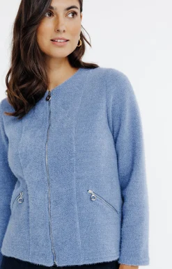 Pulls & Cardigans<Armand Thiery Cardigan matière fantaisie - Indigo