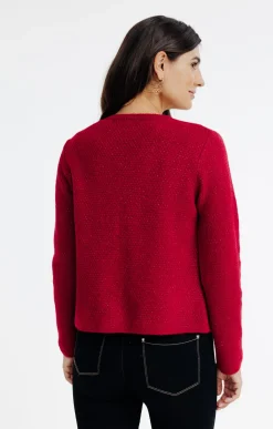 Pulls & Cardigans<Armand Thiery CARDIGAN POINT FANTAISIE - Rouge
