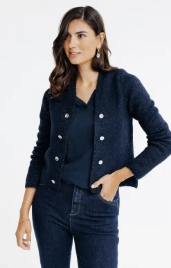 Pulls & Cardigans<Armand Thiery CARDIGAN POINT FANTAISIE - Marine