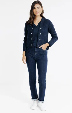 Pulls & Cardigans<Armand Thiery CARDIGAN POINT FANTAISIE - Marine