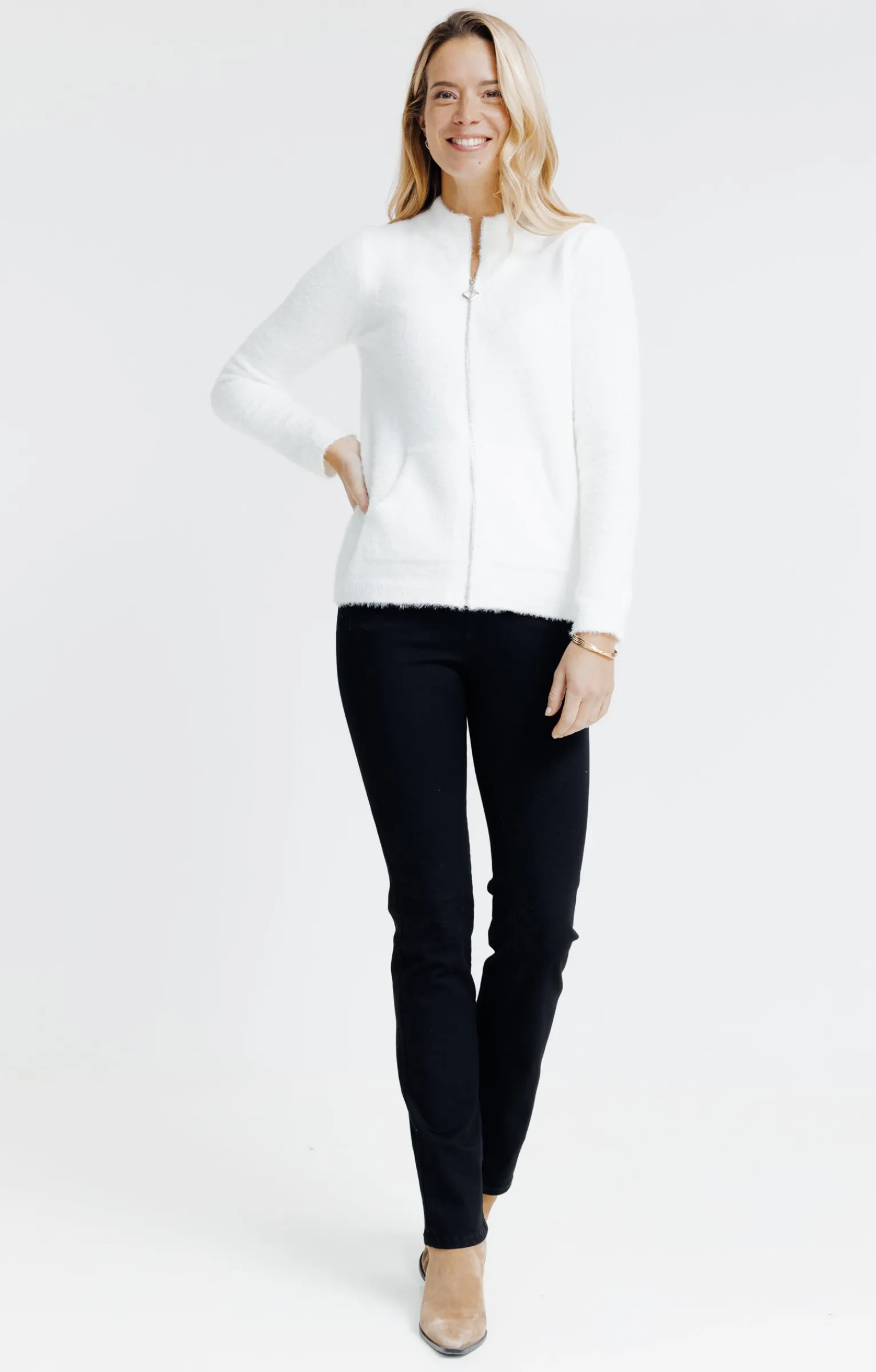 Pulls & Cardigans<Armand Thiery Cardigan zippé - Écru