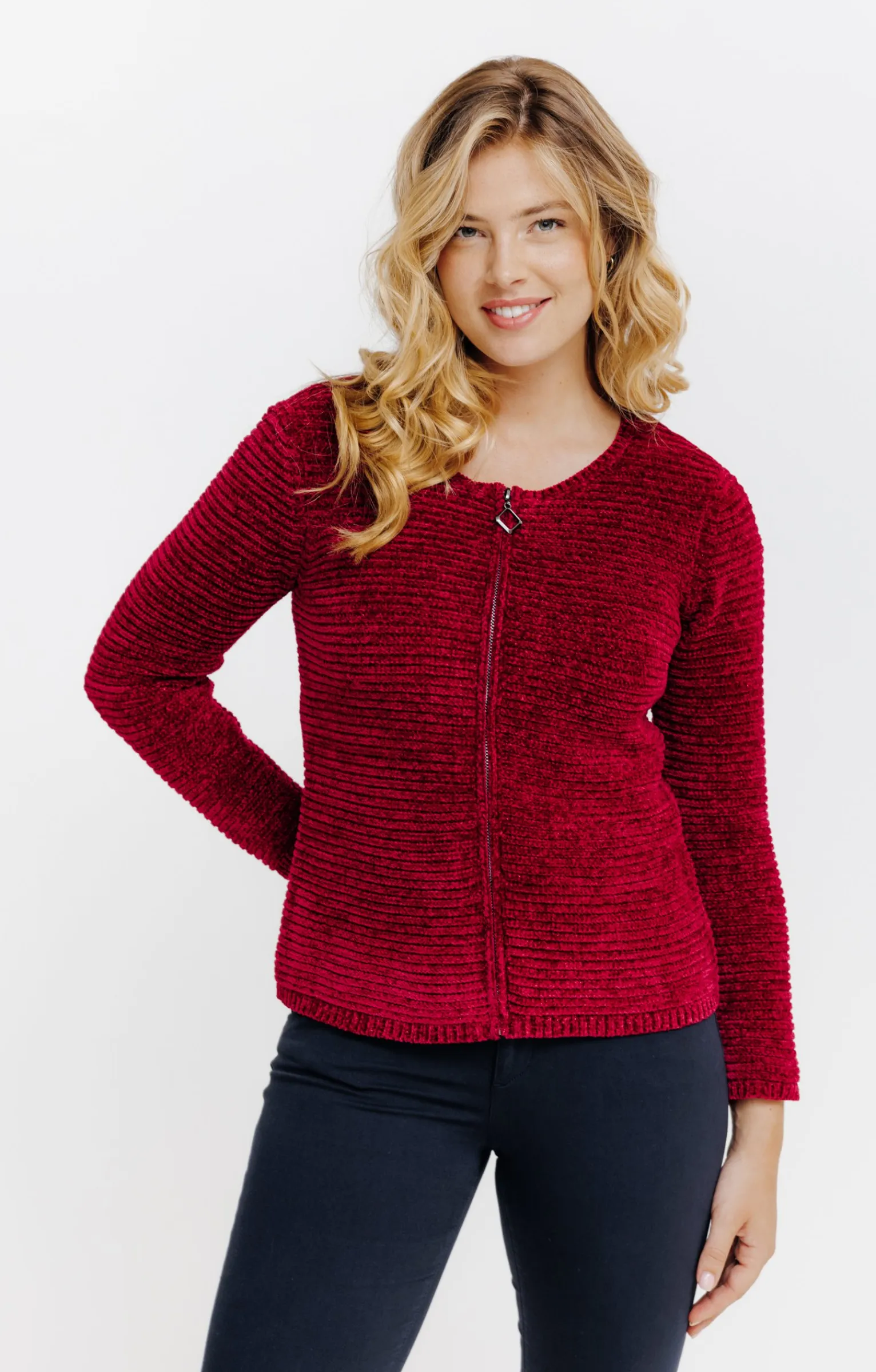Pulls & Cardigans<Armand Thiery Cardigan zippé - Bordeaux