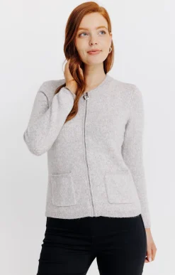 Pulls & Cardigans<Armand Thiery Cardigan zippé - Taupe