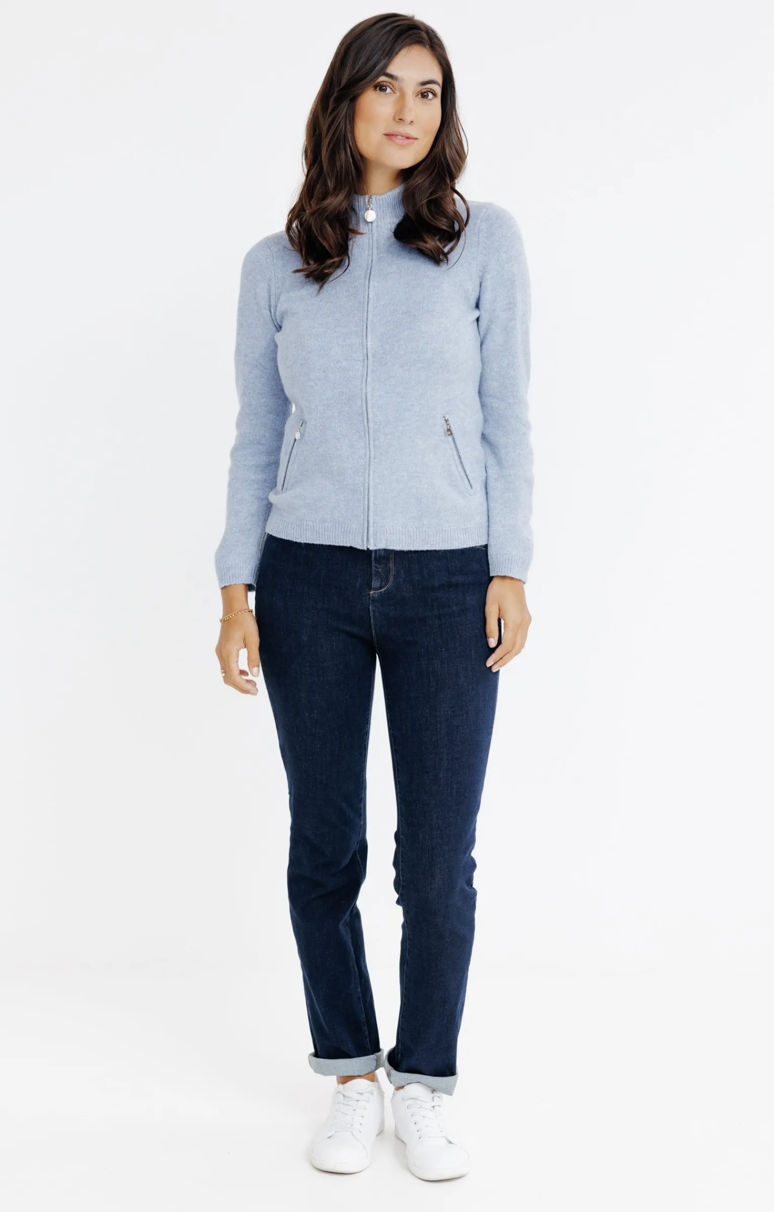 Pulls & Cardigans<Armand Thiery CARDIGAN ZIPPE - Bleuciel