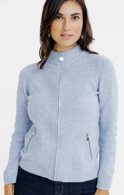 Pulls & Cardigans<Armand Thiery CARDIGAN ZIPPE - Bleuciel
