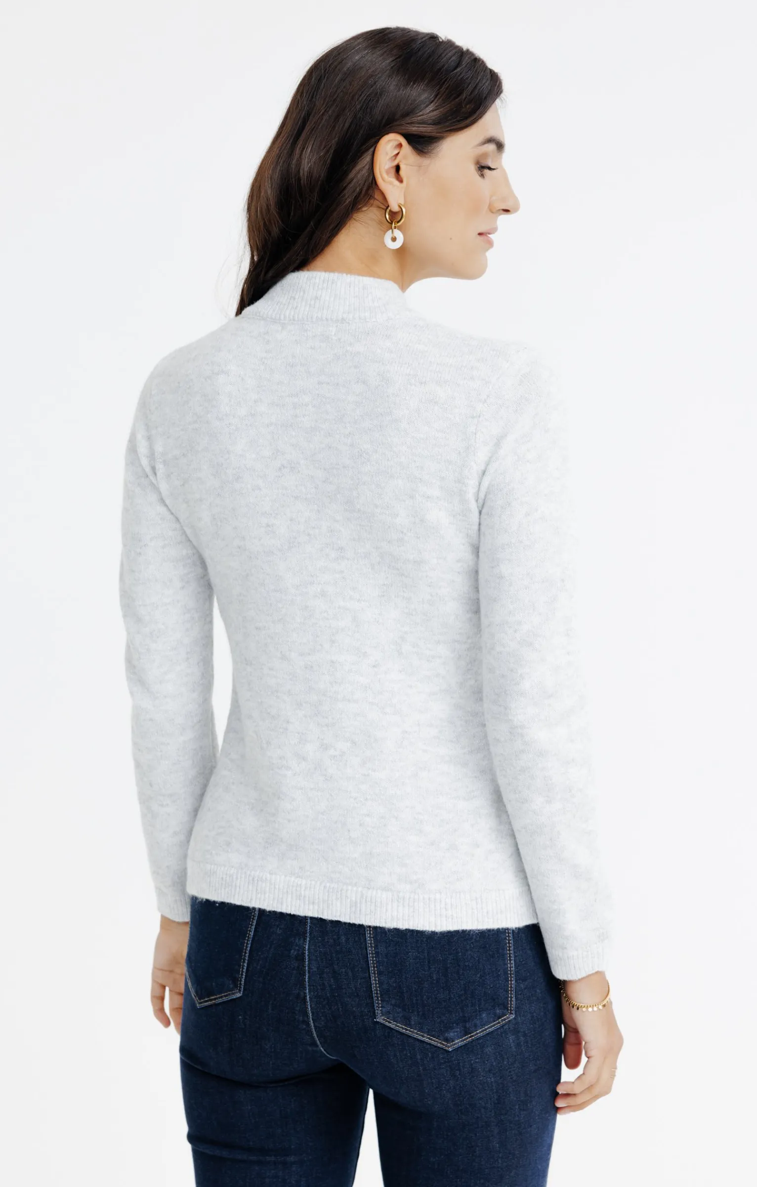 Pulls & Cardigans<Armand Thiery CARDIGAN ZIPPE - Argent
