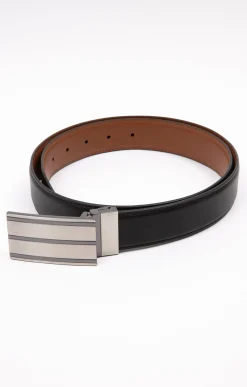 Accessoires<Armand Thiery Ceinture à plaque 35mm réversible - Noir