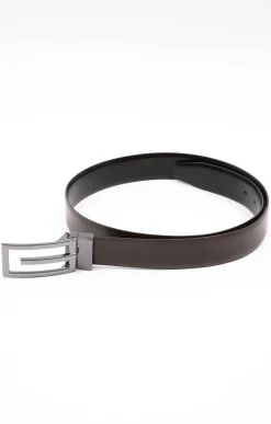 Accessoires<Armand Thiery Ceinture à plaque réversible - Noir