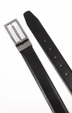 Accessoires<Armand Thiery Ceinture à plaque réversible - Noir