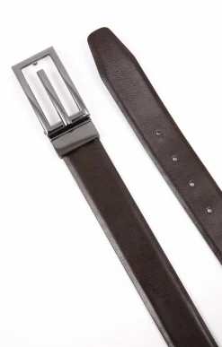 Accessoires<Armand Thiery Ceinture à plaque réversible - Noir