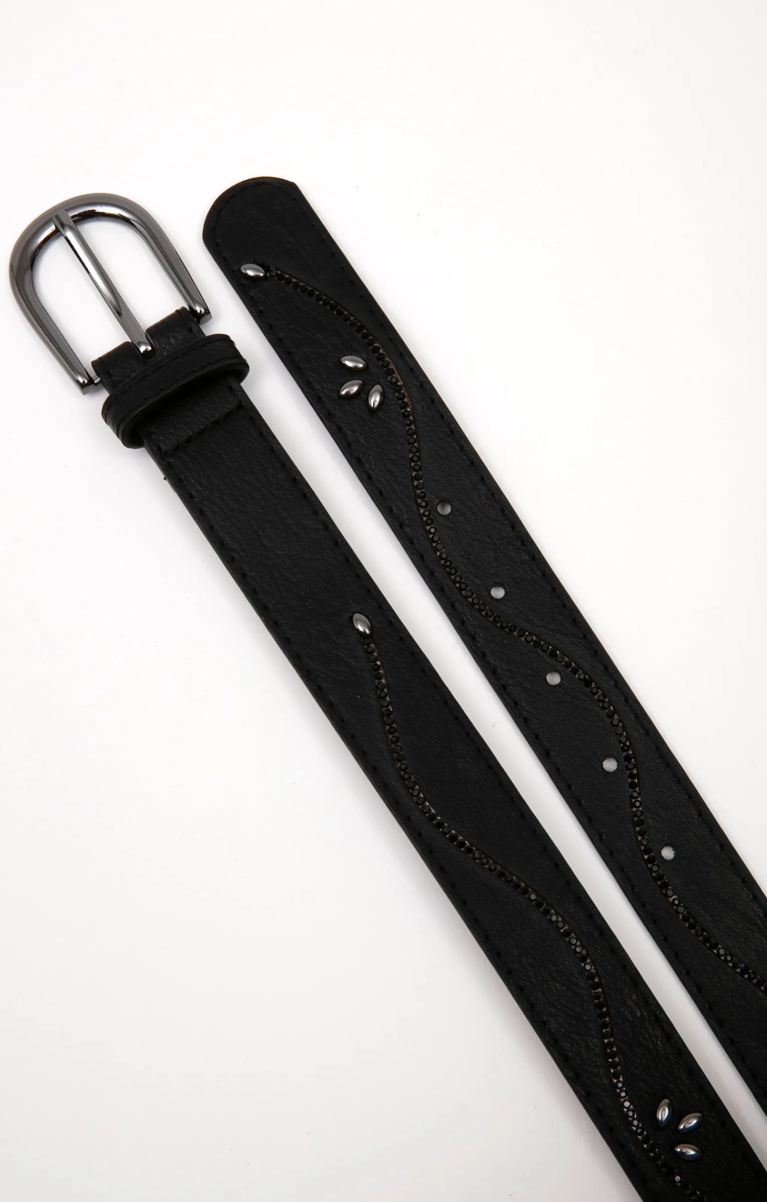 Accessoires<Armand Thiery Ceinture avec strass - Noir