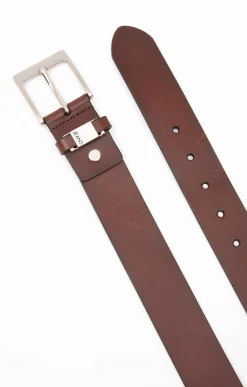 Accessoires<Armand Thiery Ceinture en cuir pleine fleur - Marron