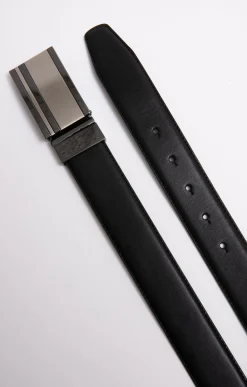 Accessoires<Armand Thiery Ceinture New Lines cuir pleine fleur - Noir