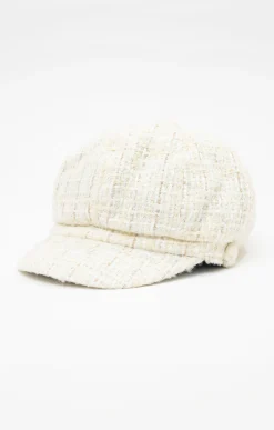 Accessoires<Armand Thiery Chapeau gapette avec fils métalliques - Écru