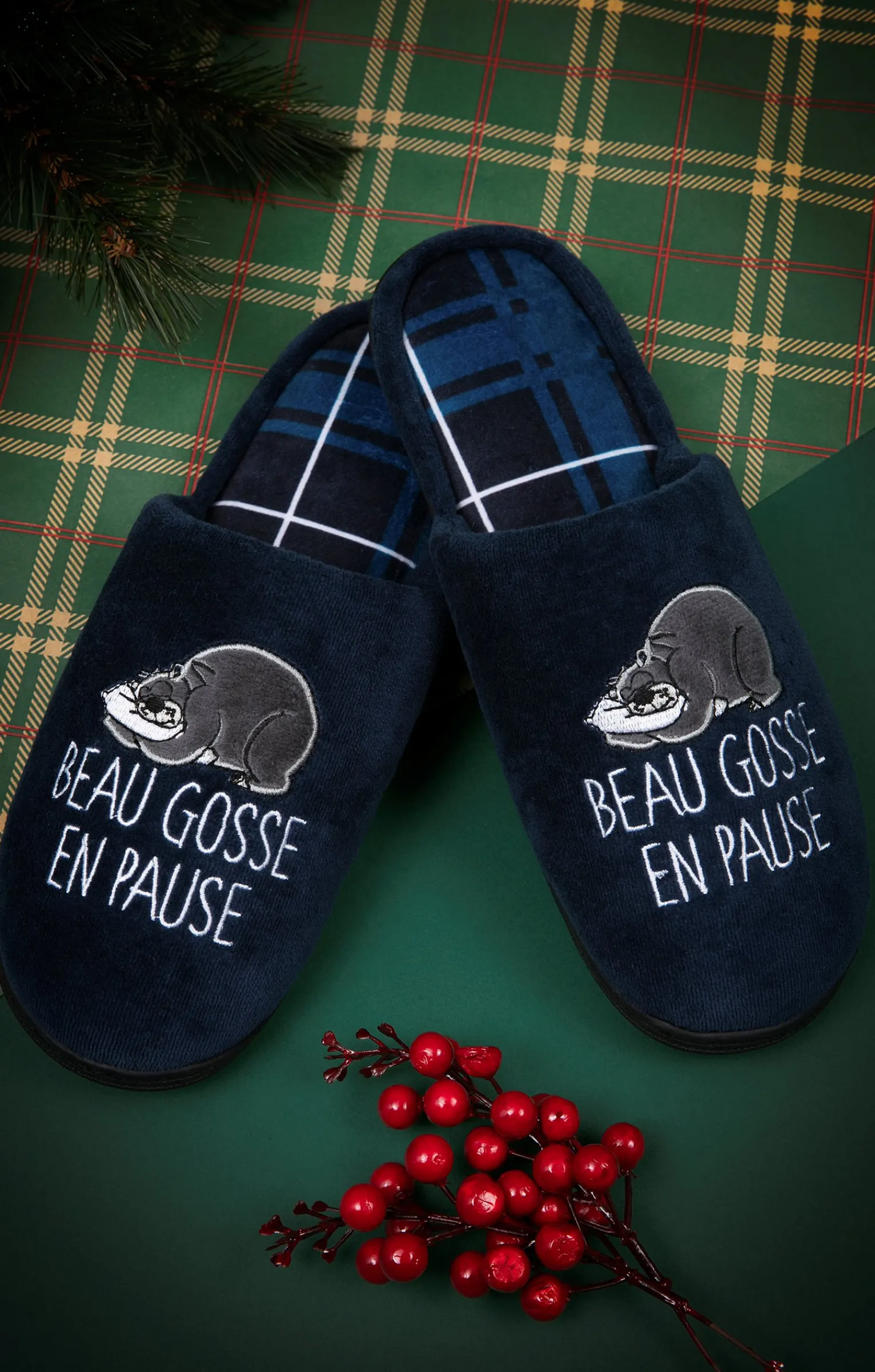 Accessoires<Armand Thiery Chaussons beau gosse - Marine