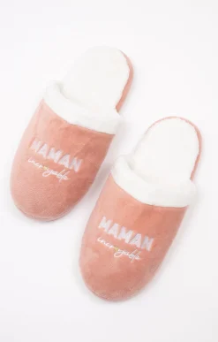 Accessoires<Armand Thiery Chaussons maman - Pivoine