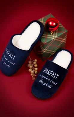 Accessoires<Armand Thiery Chaussons parfait - Marine