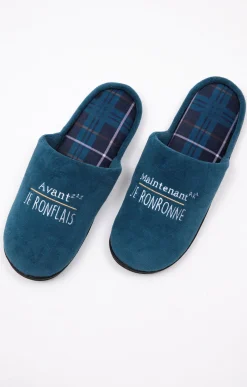 Accessoires<Armand Thiery Chaussons ronron - Pétrole