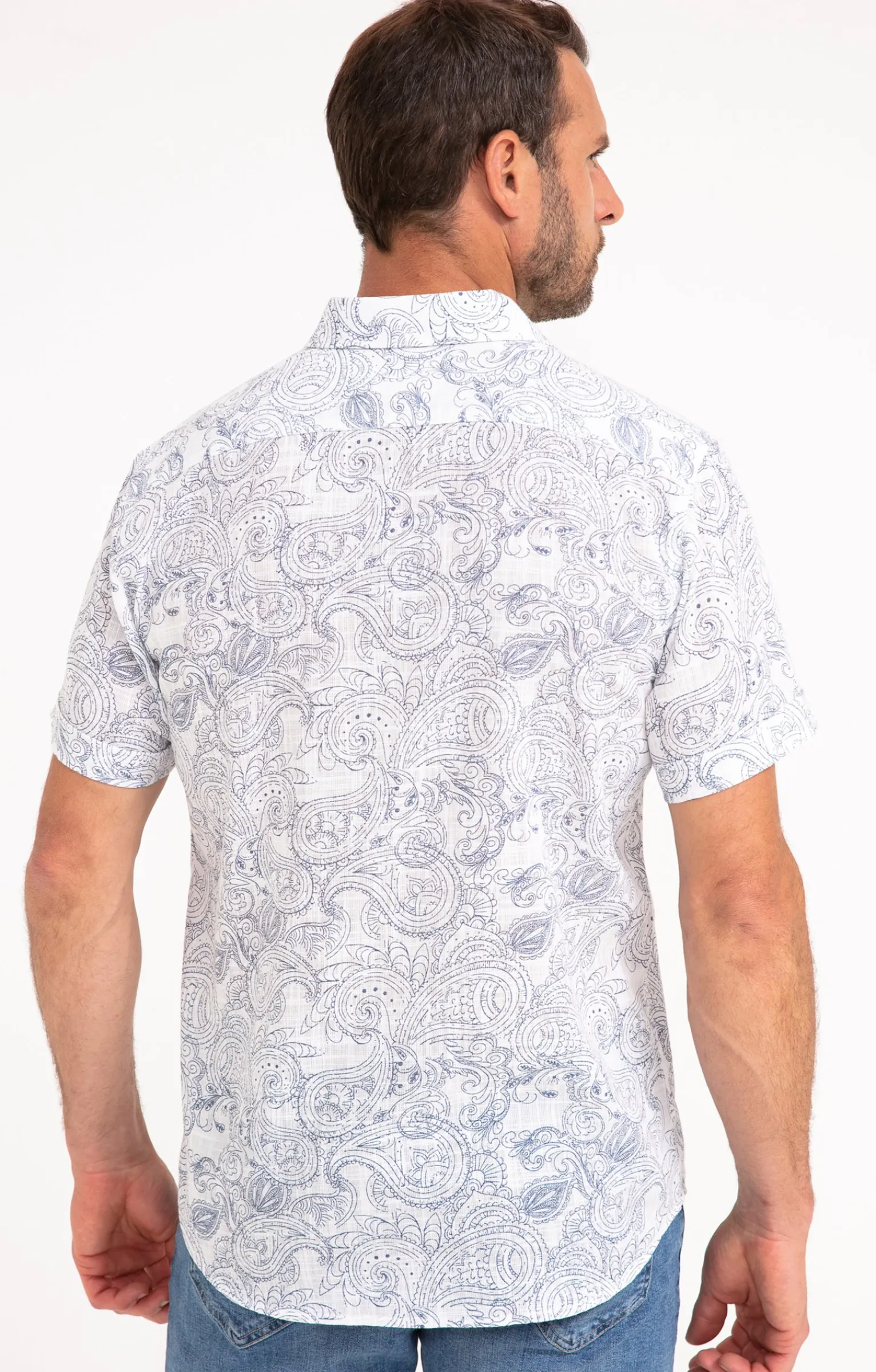 Chemises<Armand Thiery Chemise à manches courtes BADY - Blanc