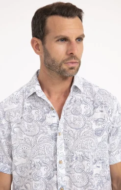Chemises<Armand Thiery Chemise à manches courtes BADY - Blanc