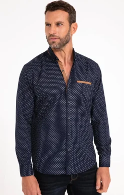 Chemises<Armand Thiery Chemise à manches longues - Marine