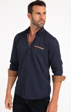 Chemises<Armand Thiery Chemise à manches longues - Marine